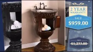 23 Inch Single Bathroom Vanity with Baltic Brown Granite - uniquevanities.com