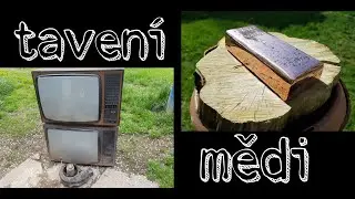 Tavení Mědi tavba dvou televizorů a motůrek, značka TESLA, PMA =ASMR casting Zugor3, Melting Copper.