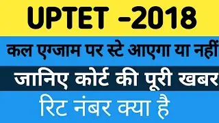 UPTET 2018-19 Writ No जानिए || UPTET High Court Latest Update
