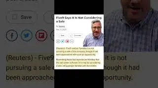Five9 is Not Pursing a Sale