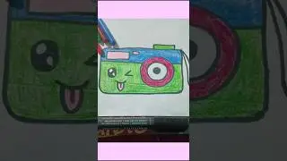 cute and simple camera 📸 drawing in 20 second #drawing #video #shorts #youtube