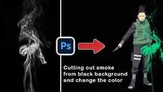 How to cut out smoke from black background and change color of it?
