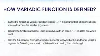 Variadic Functions in C