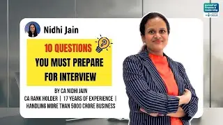 the 10 most important interview questions every recruiter asks- CA Nidhi Jain.
