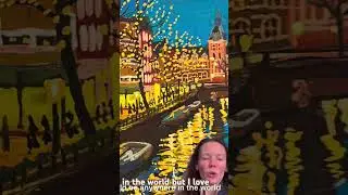 Art Critic in 1 Minute Netherlands at Night Gaby of G.God.Art #painting #artwork #artist #cityscape
