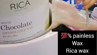 Pain less wax || Rica wax se hand waxing kaise kre || white chocolate rica wax || wax for dry skin