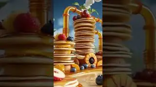 🥞   Pancake Power Plant #foodart #flavorfulminiatures #miniworlds #classictinyfood