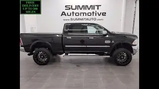 2017 RAM 2500 CREW SHORT LARAMIE LONGHORN DIESEL BLACK WALK AROUND REVIEW 11256 SOLD! SUMMITAUTO.com