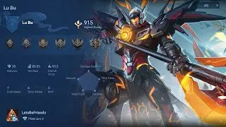 The Goat Lu Bu Gameplay on Platinum II Rank|#hok