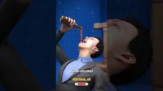 Alcohol Fact ⚠️ शराब आपके पेट में जाकर क्या करती है?😱 #shorts #ytshorts #shortsfeed #3danimation