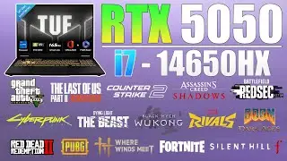 Asus TUF F16 : RTX 5050 + i7 14th Gen 14650HX - New 15 Games Tested