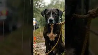 Tied in the Rain&hellip; Until Someone Untied His Fate 💔🐶