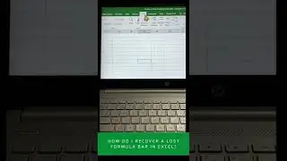 Как восстановить утерянную строку формул в Excel?
