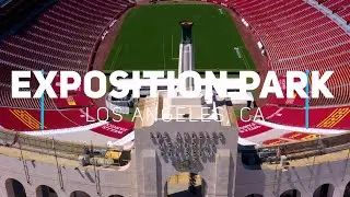 L.A. Memorial Coliseum, BMO Stadium - Expo Park 2028: The Heart of L.A.&rsquo;s Olympic by drone