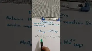 Balance the  half reaction- MnO4- giving Mn2+ MIRIAM TEACHER'S NEET UG CHEMISTRY. 