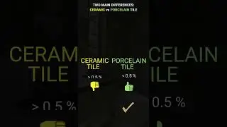 Difference between Porcelain Tiles & Ceramic Tiles #ceramictiles #porcelaintiles #tiles