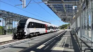 Hałasująca Pesa SA136-017 Polregio pociąg z Wrzeszcza do Kartuz na przystanku Gdańsk Brętowo