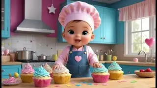 Baby Chef Cupcake Party | Fun Nursery Rhyme for Kids | Baby Learning Song