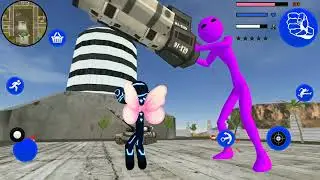 Black Iron Stickman Rope Hero Vice Town #6 Android Gameplay