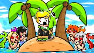 ¡ME ENCIERRAN EN UNA ISLA DE CHICAS SIRENAS GUAPAS! 🧜🏻‍♀️💘 ¿SE ENAMORAN DE MI? 😱 EN Minecraft