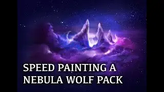 Speed painting in PROCREATE - A Nebula Wolf Pack