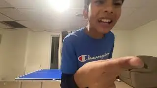 Playing ping-pong and soccer World Cup one V one