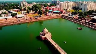 Majestic Lake Monument From Above  Stunning 4K Drone View