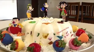Gelatina de Mosaico 3 Leches con figuras