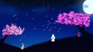 Royalty Free Videos / Free to Download  /  Cartoon Animation -  Rabbits -  Cherry Tree