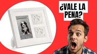 🔥 &iexcl;Conserva para Siempre la Huella de tu Mascota! Marco Doble para Foto y Huella en Arcilla