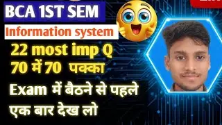 Information System Most Important Questions | Exam Oriented for Exam | Guaranteed Topics All unit 
