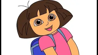 Dora Easy Drawing in MS Paint || How to draw Dora step by step explore the easy way ||