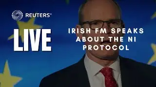 LIVE: Irish foreign minister speaks on the Northern Ireland protocol