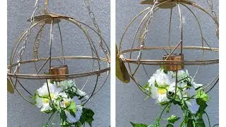 Solar Powered Garden Sphere|Poundland|DIY|Hanging Basket|Garden Ornament