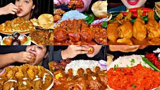 ASMR EATING BUTTER CHICKEN WITH RICE, NAAN | BEST INDIAN FOOD MUKBANG |Foodie India|