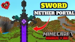 I build nether portal in 'Minecraft hardcore 🥵#9 #minecraft #viralvideo #hindigameplay 