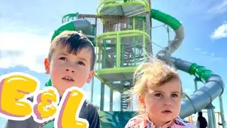 Emily & Luka Ride a Monster Slide Playground #kidsvideo #kidsfun #emily&luka