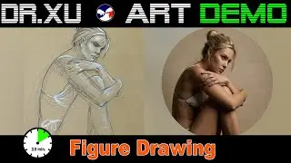 Brown Paper Figure Sketch — Scientific Drawing Demo by Dr. Xu
