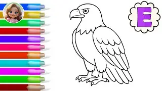 🎨🅰️ Learn the Letter E and Draw an Eagle! | Fun ABC Learning for Toddlers 🐜✏️