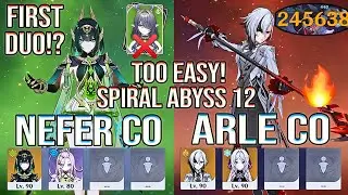🔥 Can This Duo Really Destroy Spiral Abyss Floor 12?! Nefer (No Lauma) + Arlecchino | Genshin Impact