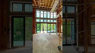 HUGE Windows and Door! SO PEACEFUL! #construction #doors #windows #homebuilding