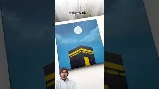 Easy Makkah in moonlight painting for beginners #art #artshorts #shorts