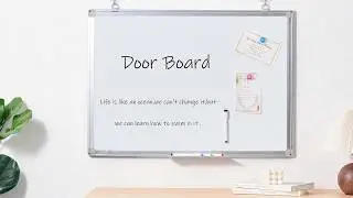 DoorBoard double-sided magnetic whiteboard and chalkboard with aluminium frame
