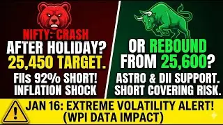 NIFTY CRASH ALERT? 🚨 FIIs are 92% Short! | Market Prediction for Tomorrow Jan 16 #nifty50