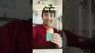 Trying the viral peach ice cream!