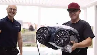 Poolreinigung bei Tokio Hotel Drummer Gustav Schäfer mit dem ZODIAC Poolroboter RA 6700 iQ