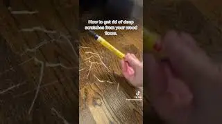 Fix Scratched Wood Floors Tiktok.Easily fix wood floor. 👀Look at communityTAB. By@getitdonebyyolie