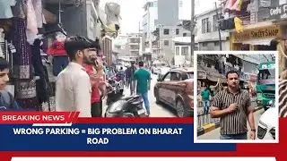 Wrong parking creats mess in the Bharat road, doda, traffic jam