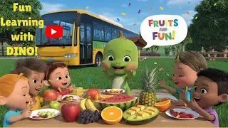 Dino the Playful Dinosaur Explores Fruits | Fun Learning with Dino | Kids Animation