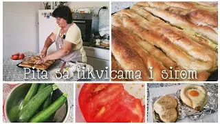 Pita sa tikvicama i sirom kod Ramize,malo igre sa unucima #food #kuhinja #pita #tikvice #sir